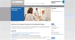 Desktop Screenshot of frauenklinik.uk-erlangen.de