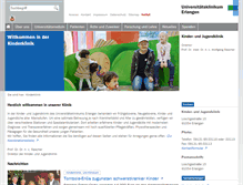 Tablet Screenshot of kinderklinik.uk-erlangen.de