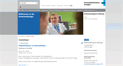 Desktop Screenshot of kinderkardiologie.uk-erlangen.de