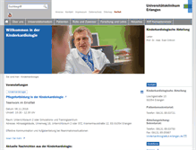 Tablet Screenshot of kinderkardiologie.uk-erlangen.de